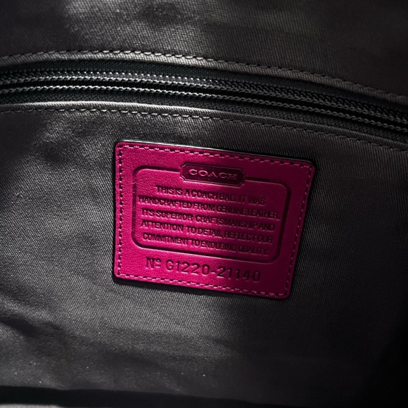 Coach NWT Legacy Textured Leather Molly Satchel 21140 Silver/Graphite Berry - Picture 7 of 12